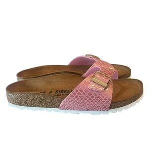 Birkenstock Madrid Shiny‎ Snake Rose Sandals NEW Size 4